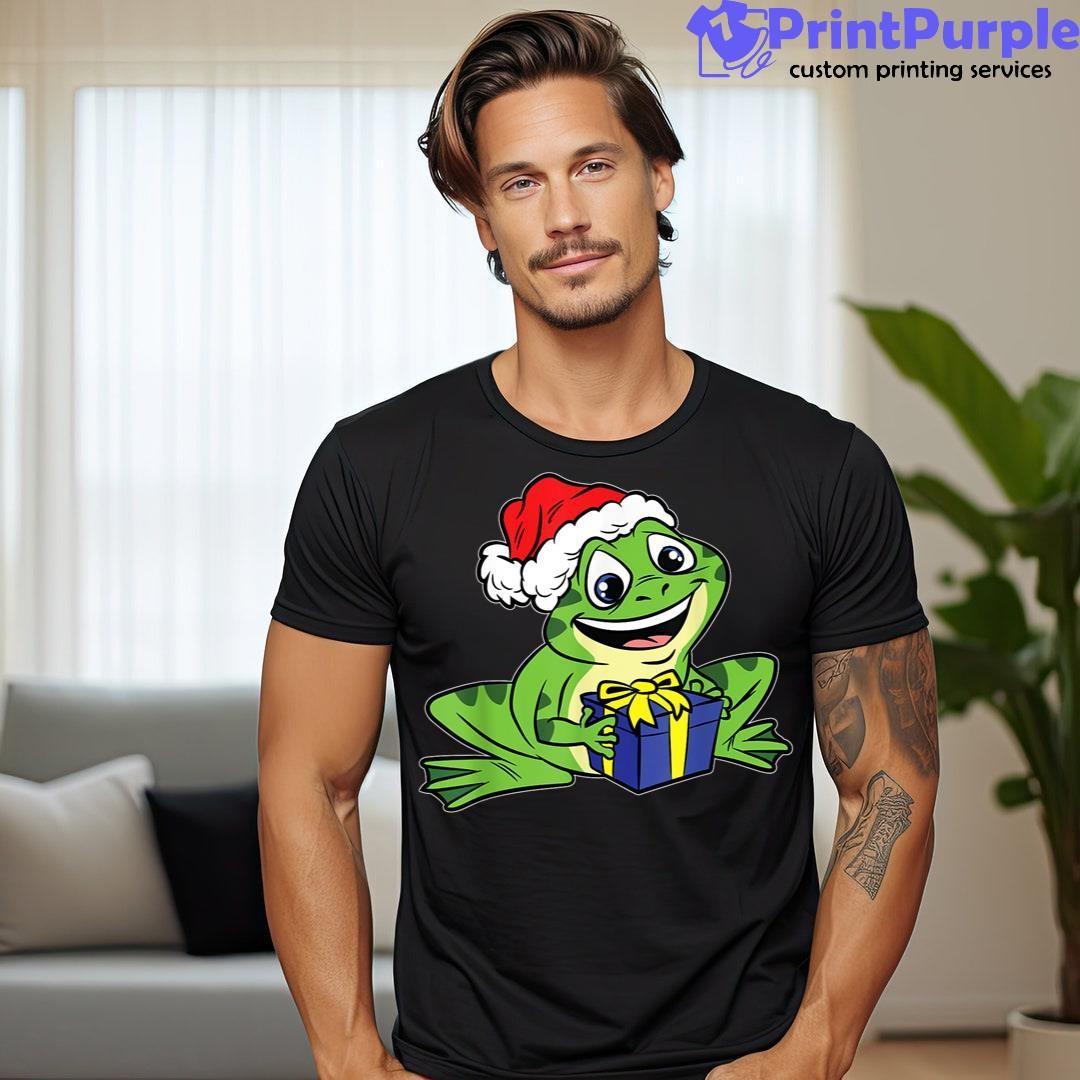 Frog Santa Hat Christmas Pajama Cute Animal X Mas Holiday Shirt - Designed And Sold By 7Printpurple