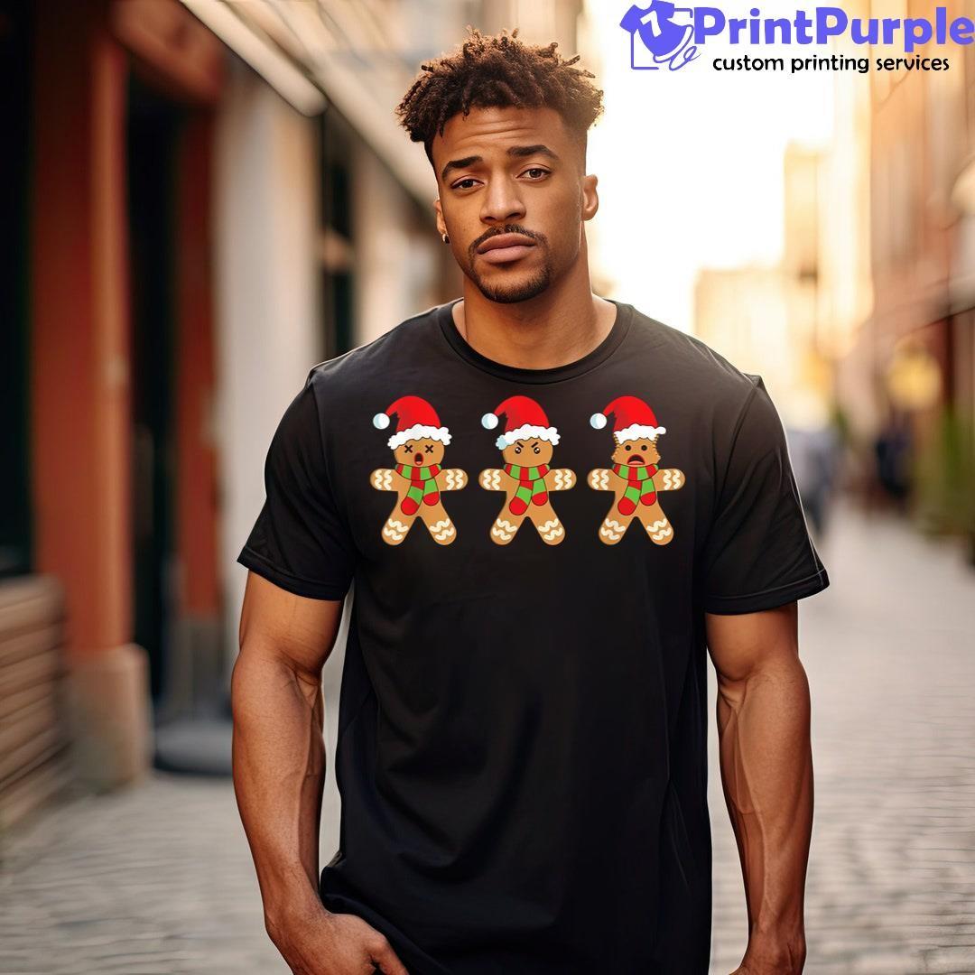 Funny Gingerbread Man Kids Boys Girls Gingerbread Christmas Shirt - Designed And Sold By 7Printpurple