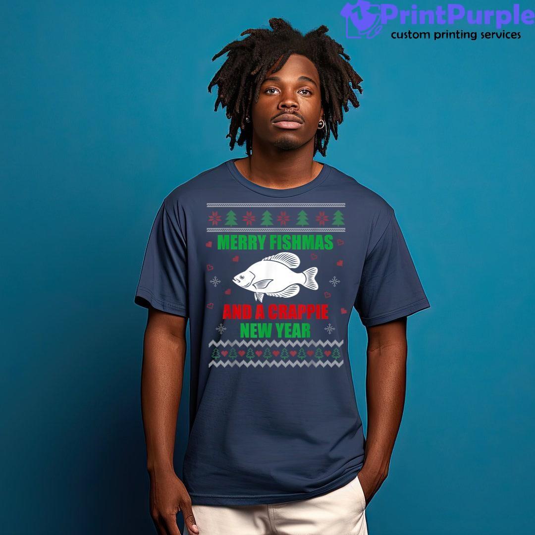 Merry Fishmas Fish Fishing Fisherman Ugly Christmas Xmas Shirt - Designed And Sold By 7Printpurple