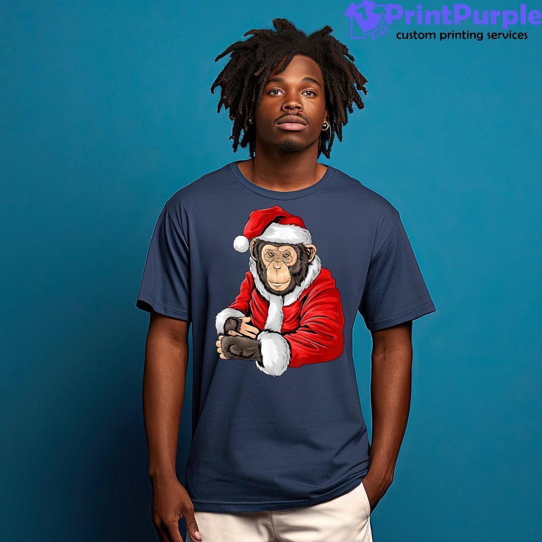 Monkey Santa Christmas Pajama Cool Zoo Animal X Mas Shirt - Designed And Sold By 7Printpurple
