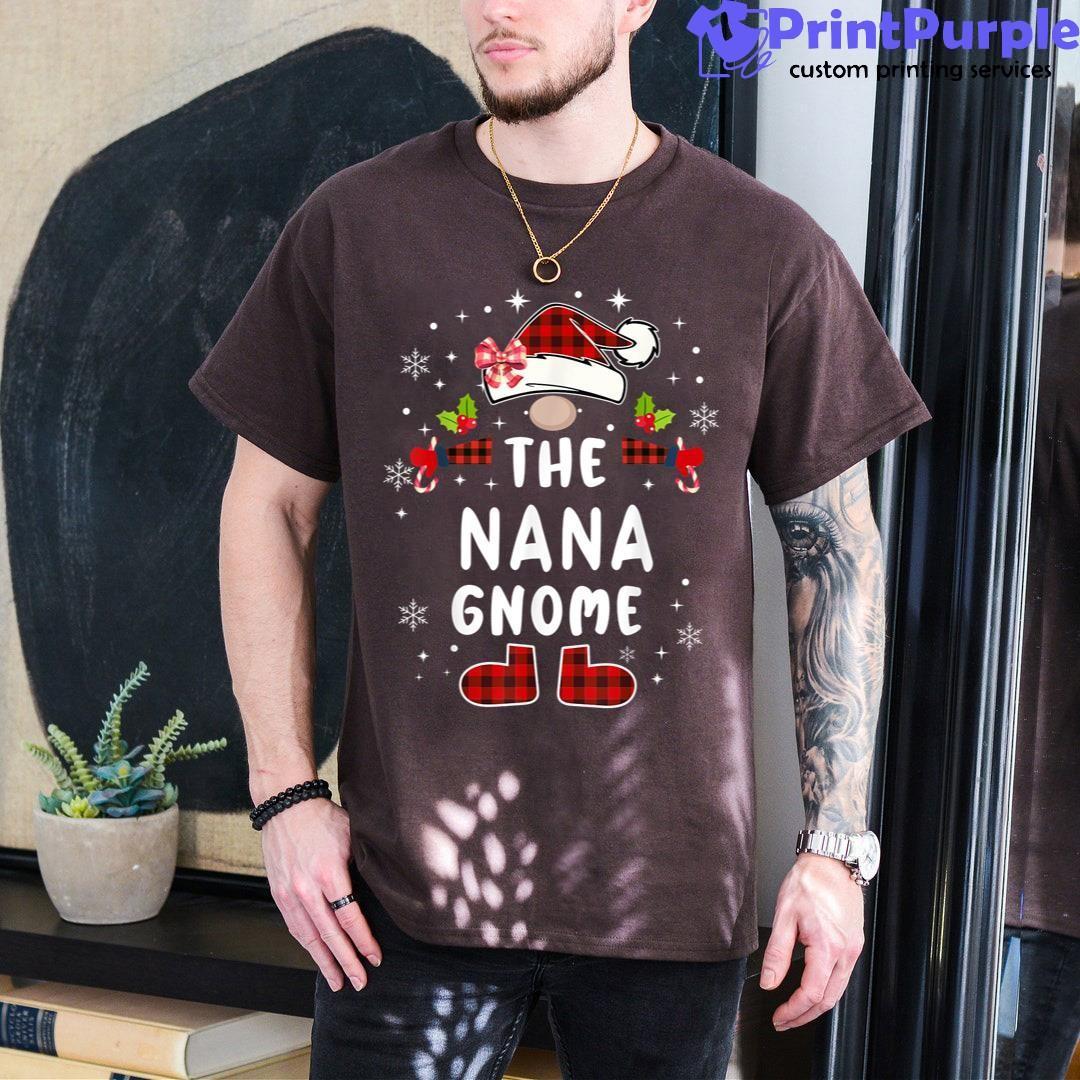 Nana Gnome Buffalo Plaid Matching Family Christmas Pajama Shirt - Designed And Sold By 7Printpurple