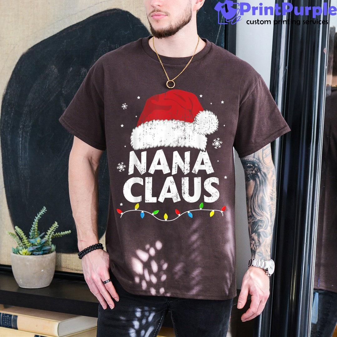 Nana Grandma Claus Christmas Lights Matching Family Pajama Unisex Shirt - Designed And Sold By 7Printpurple