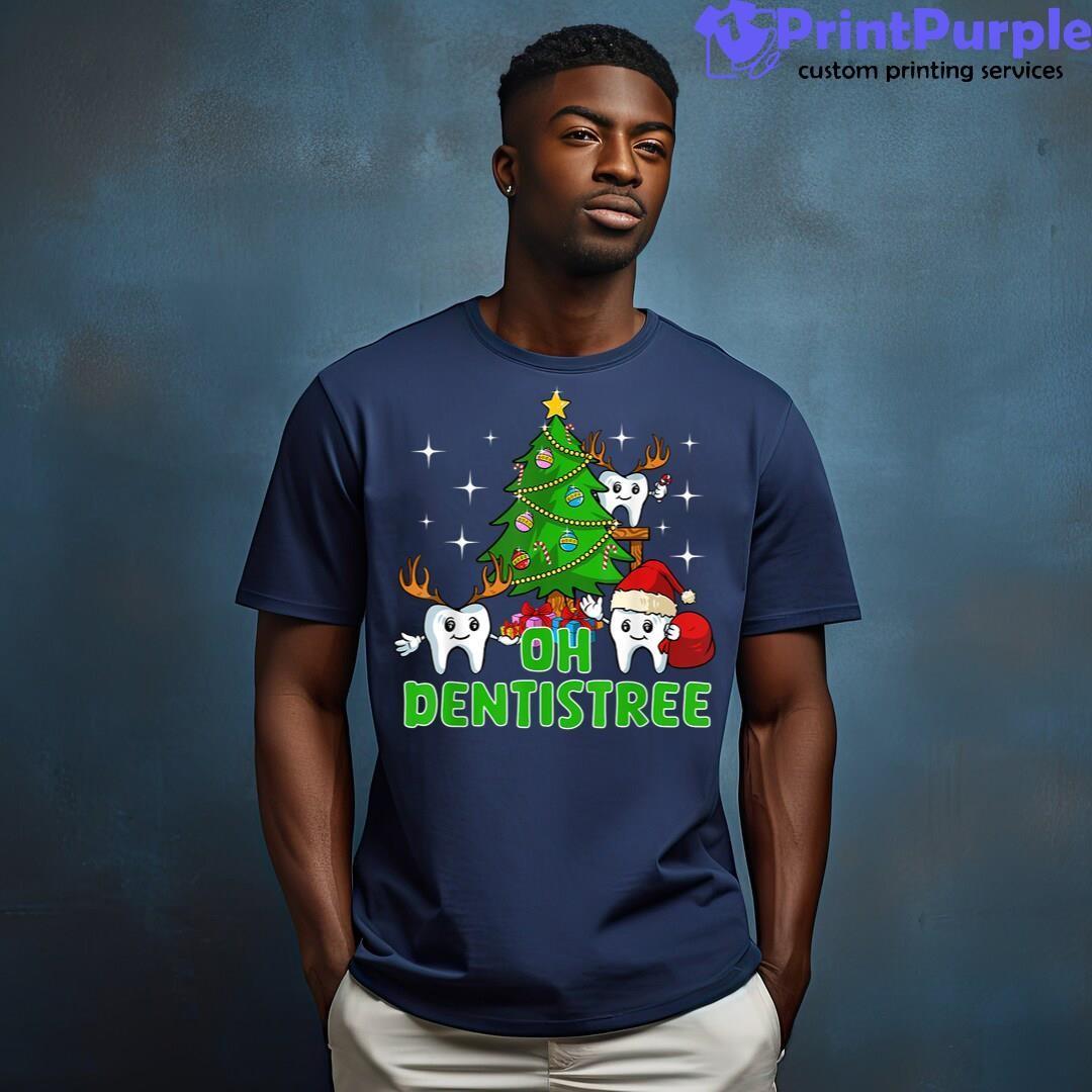 Oh Dentistree Funny Christmas Tree Dental Hygiene Xmas Shirt - Designed And Sold By 7Printpurple