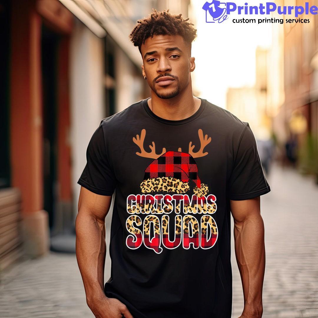 Christmas Squad Leopard Reindeer Matching Family Xmas Women Shirt - Designed And Sold By 7Printpurple