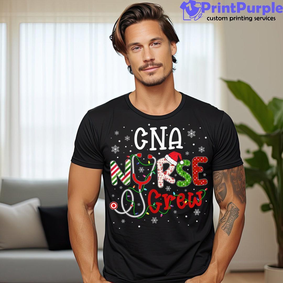 Cna Christmas Nurse Crew Funny Nursing Christmas Pattern Shirt - Designed And Sold By 7Printpurple