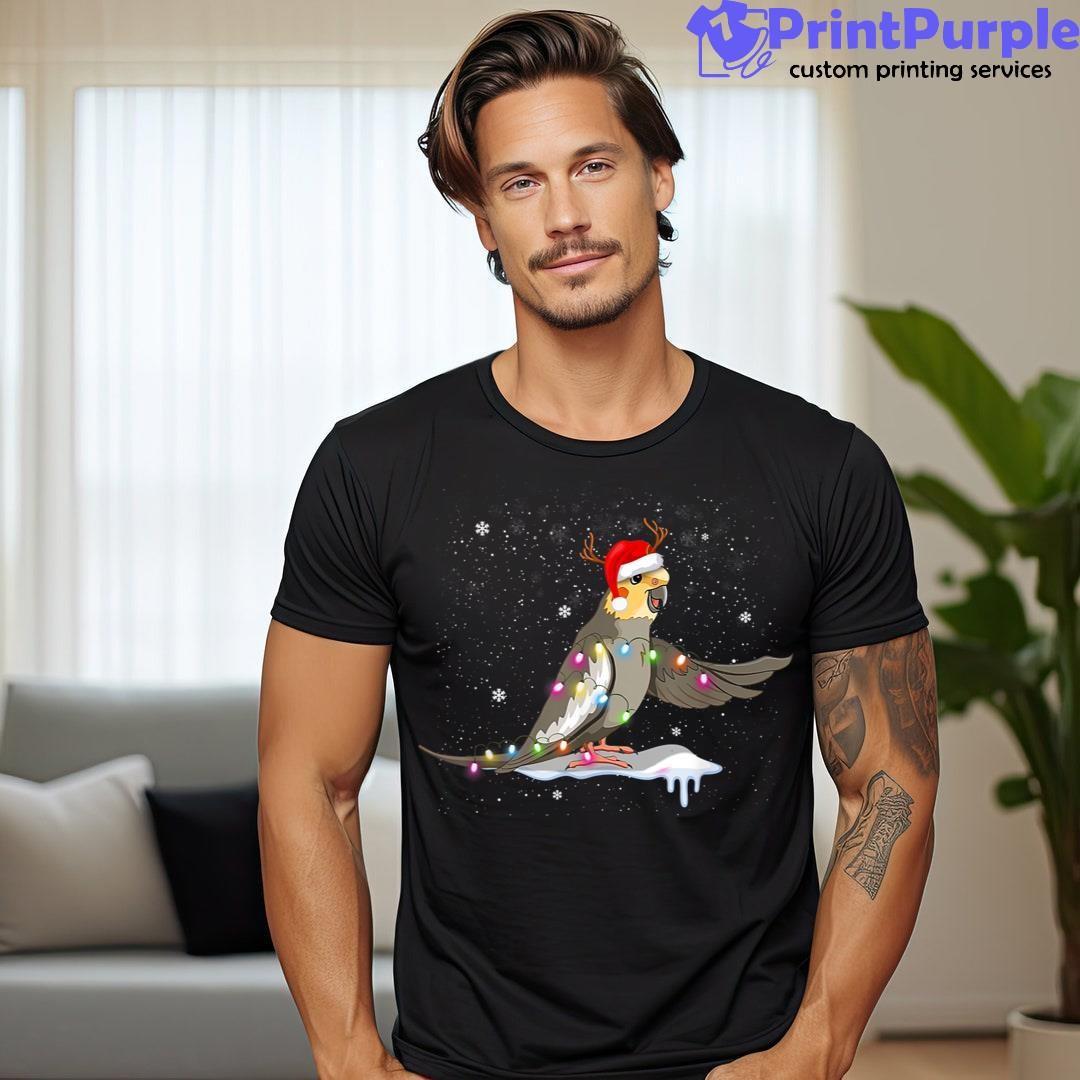 Cockatiel Santa Cockatoo Parrot Christmas Bird Lover Shirt - Designed And Sold By 7Printpurple
