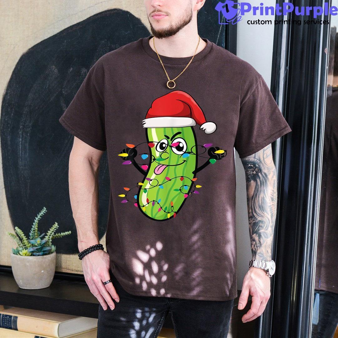 Funny Christmas Pickle Lights Funny Pickle Lover Shirt - Designed And Sold By 7Printpurple