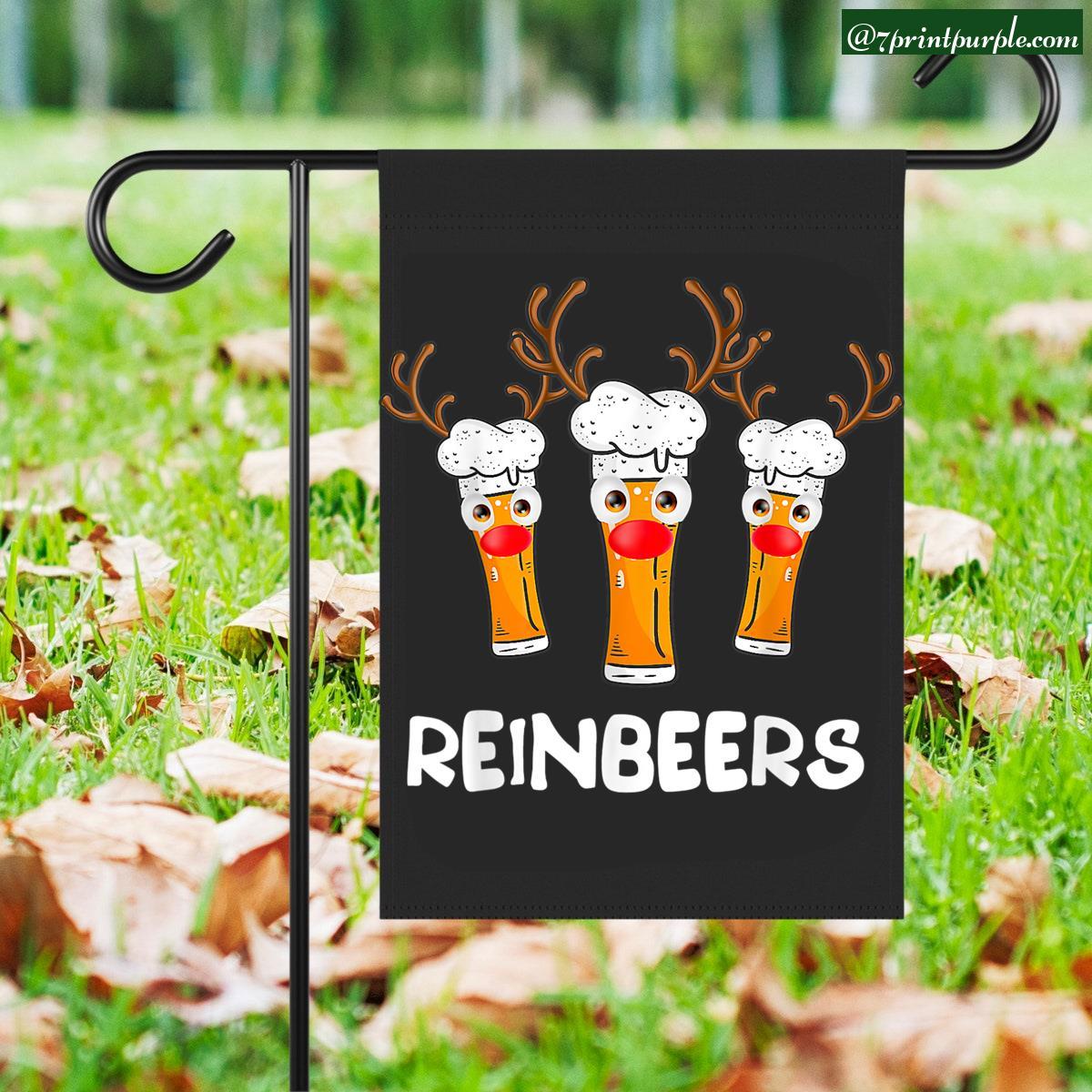 on The Rox Drinks Funny Christmas Beer Glasses - Reinbeer Holiday Beer Can Glass Set of 2 - Reindeer Holiday Gifts for Her - Christmas Drinking