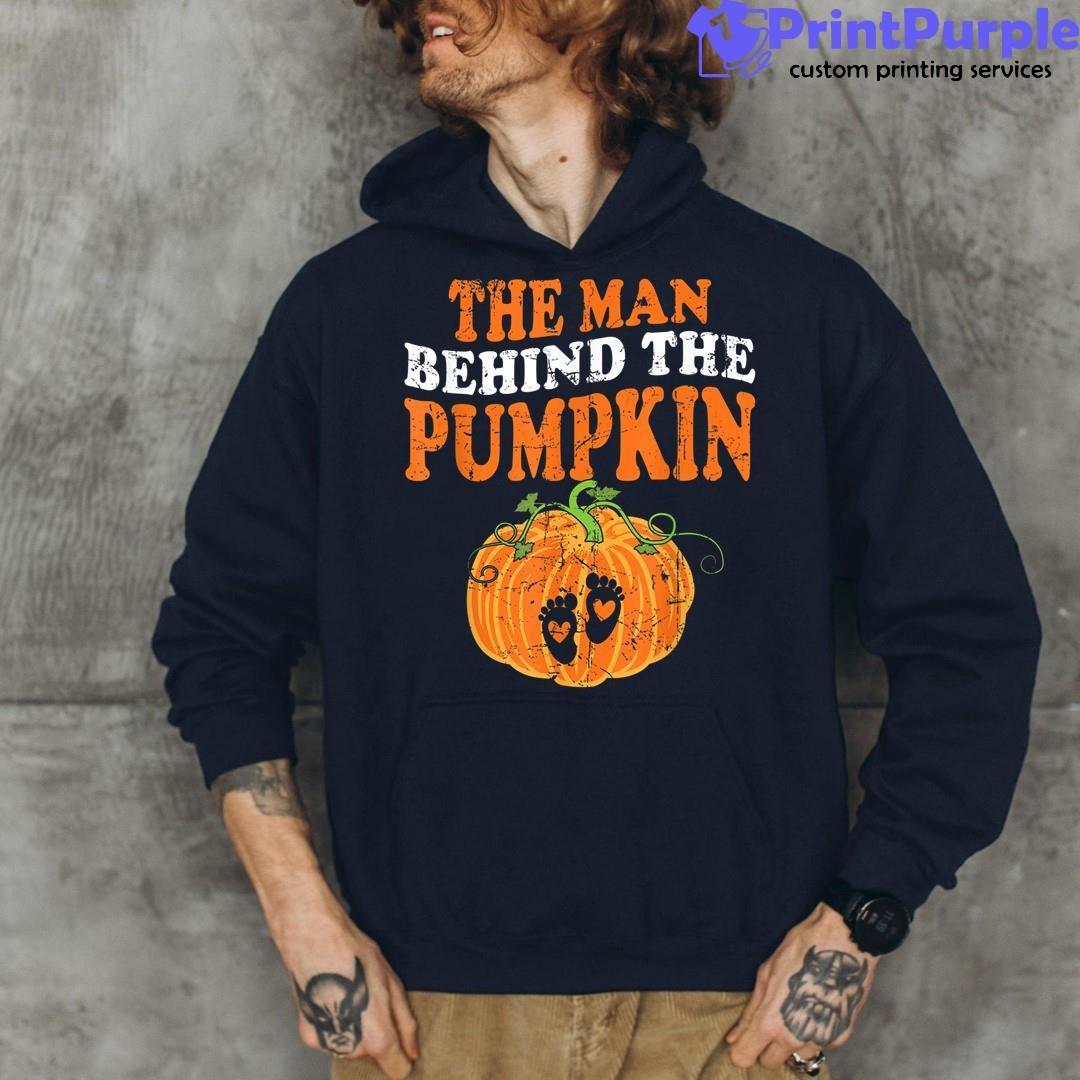 Guy Behind The Pumpkin Funny Halloween Pregnancy S T-Shirt