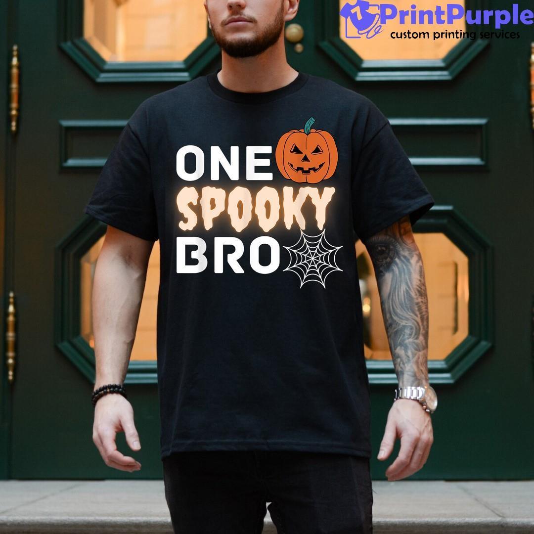 One Spooky Bro Halloween Brother Party Family Mens Unisex Shirt - Designed And Sold By 7Printpurple