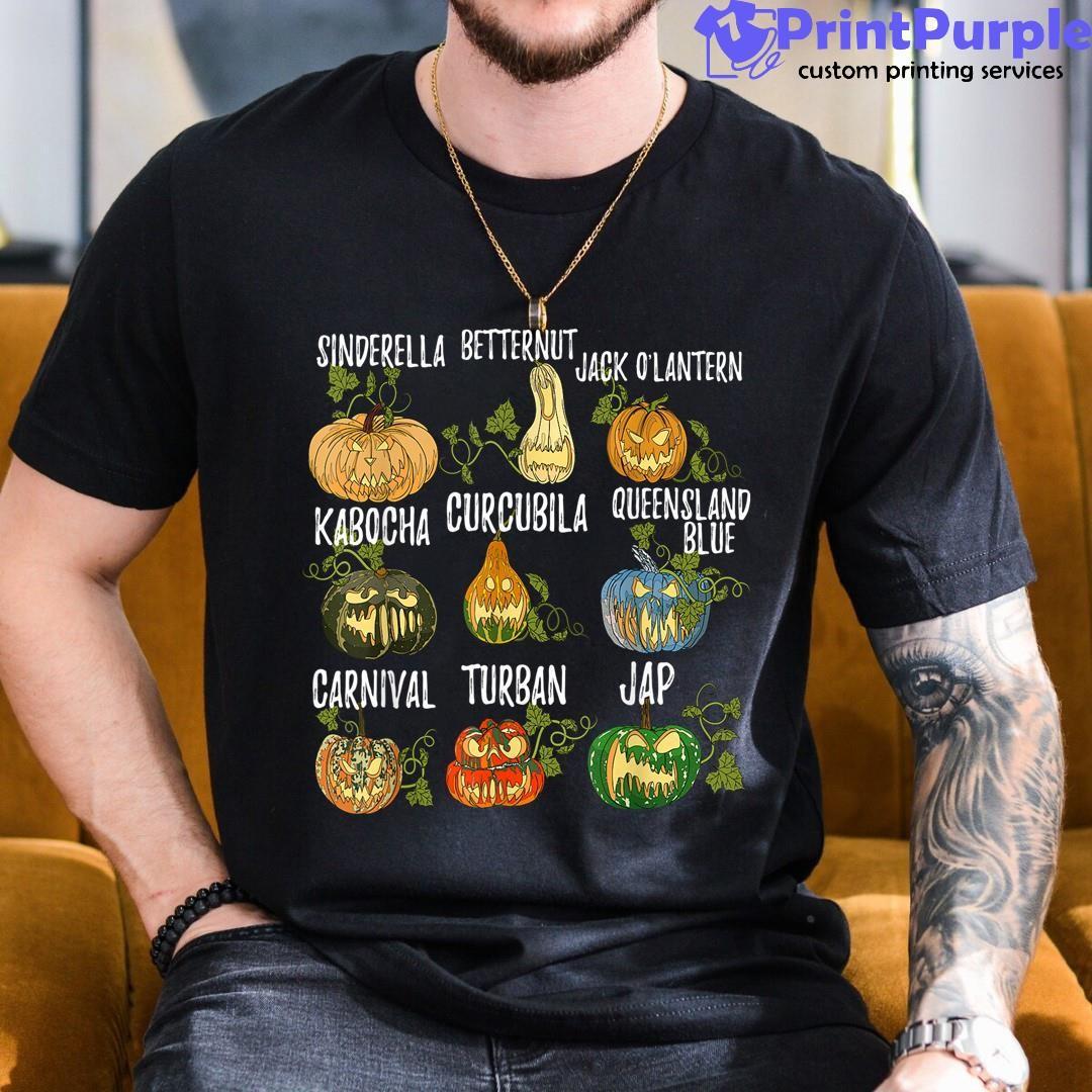 Pumpkin Types And Varieties Cute Pumpkin For Halloween Shirt - Designed And Sold By 7Printpurple