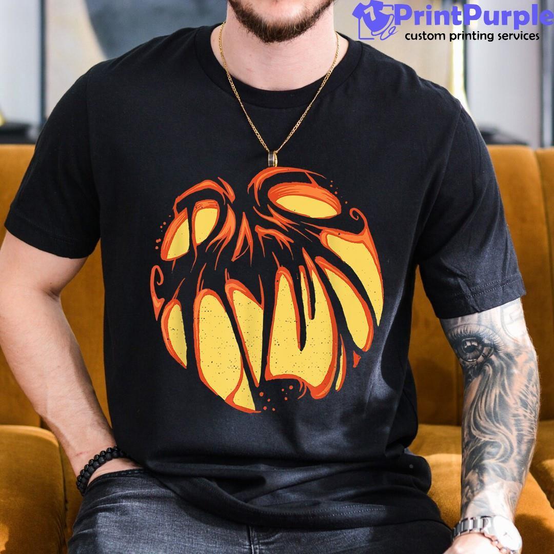 Scary Spooky Halloween Glowing Pumpkin Women Men Shirt - Designed And Sold By 7Printpurple