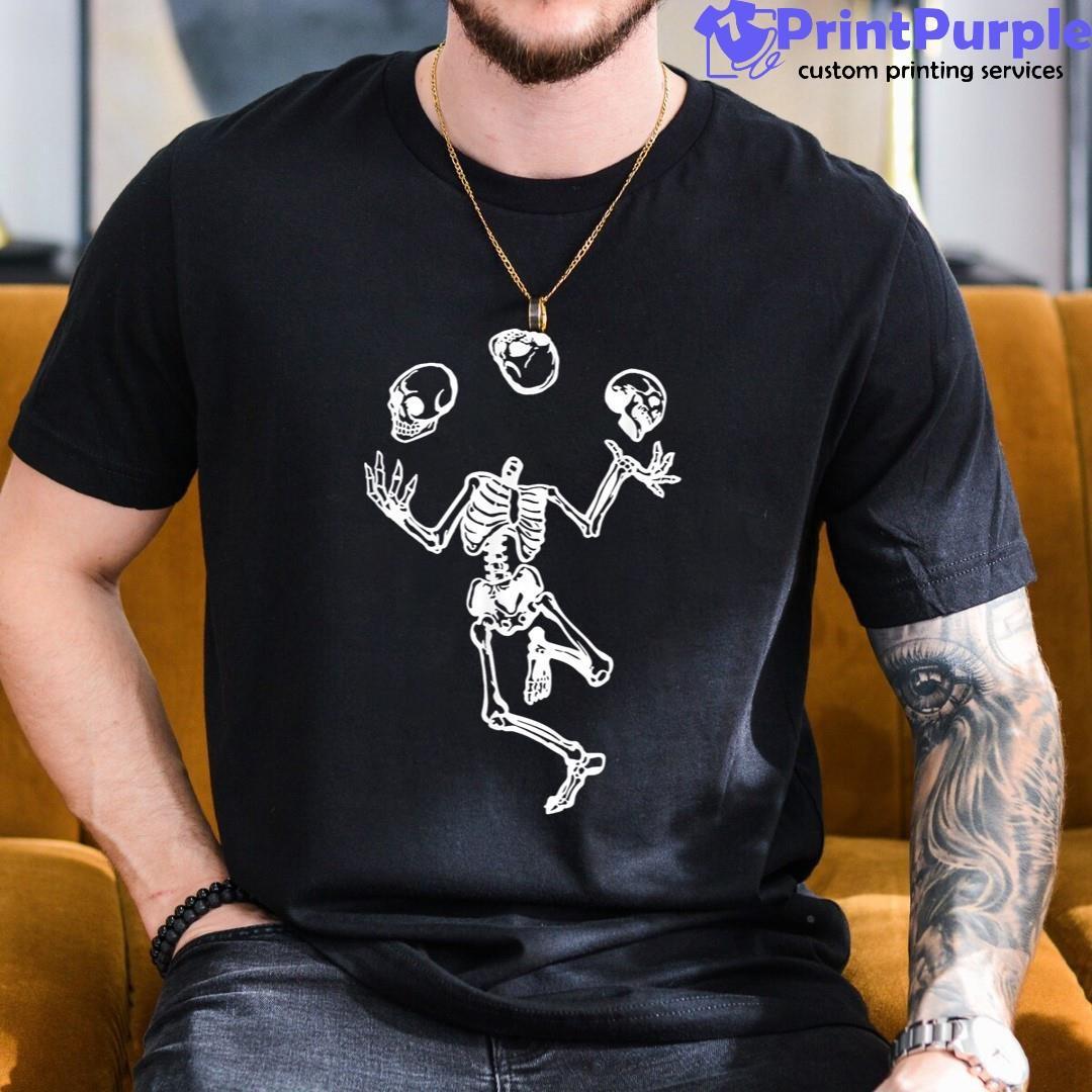 Skeleton Juggling Skulls Halloween Skull Skeleton Juggler Shirt - Designed And Sold By 7Printpurple