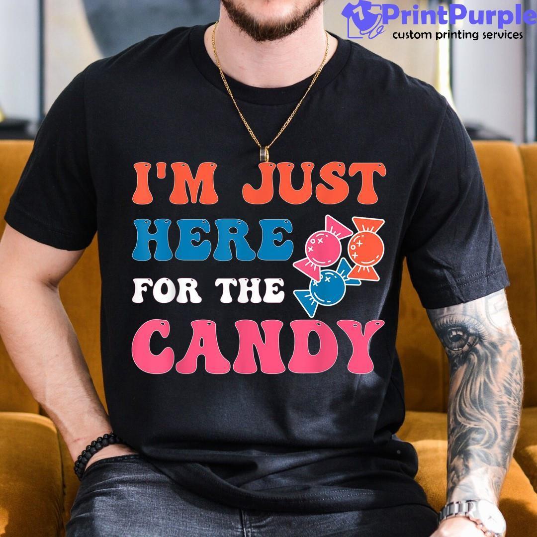 I'M Just Here For The Candy Halloween Sweets Lollipop Cute Shirt - Designed And Sold By 7Printpurple