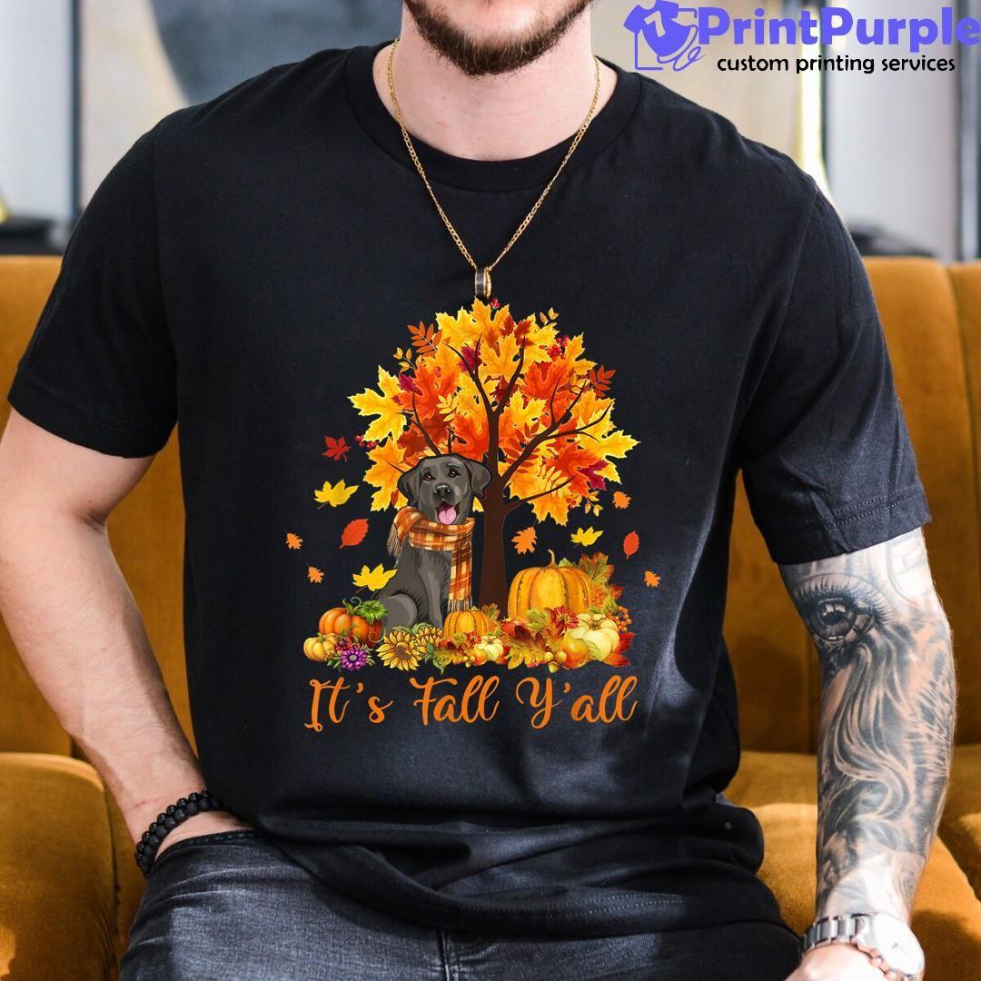 It'S Fall Y'All Labrador Black Lab Halloween Thanksgiving Shirt - Designed And Sold By 7Printpurple