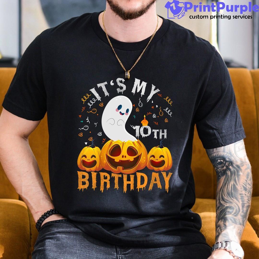 Kids It'S My 10Th Birthday Halloween Spooky Season B Day Lover Shirt - Designed And Sold By 7Printpurple