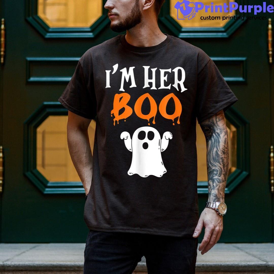 Matching Halloween I'M His Witch I'M Her Boo Unisex Shirt - Designed And Sold By 7Printpurple