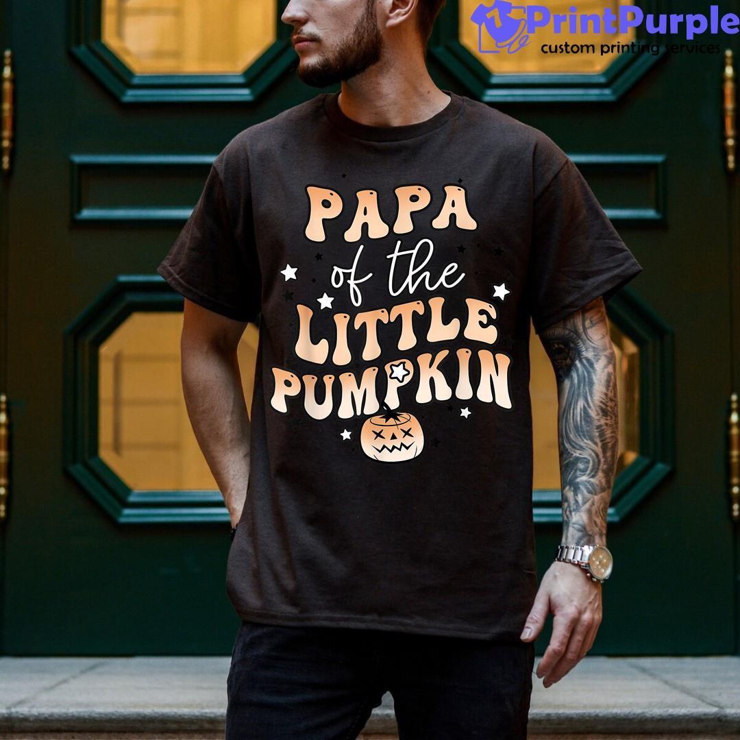 Mens Papa Of The Little Pumpkin Halloween Cute Family Matching Shirt - Designed And Sold By 7Printpurple