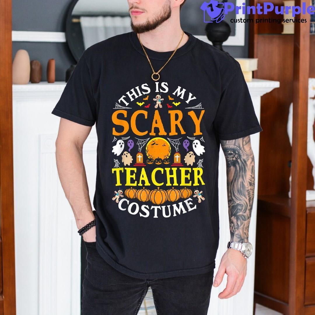 7 ate 9 Apparel Men's Scary Teacher Halloween T-shirt