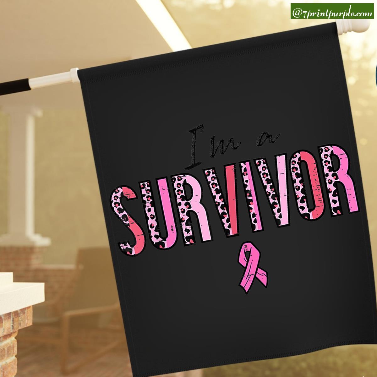 Im A Survivor Leopard Breast Cancer Awareness Garden Flag 7printpurple 9252