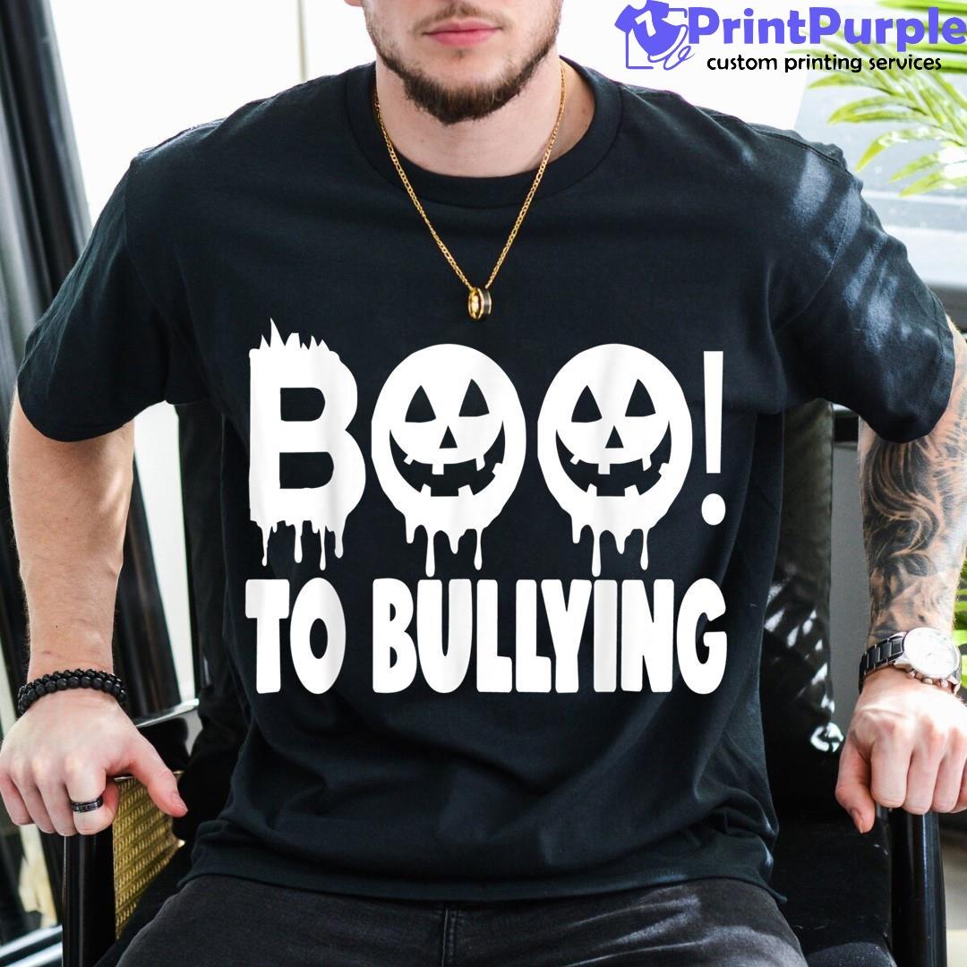 Halloween Boo To Bullying Stop Bullying Unity Day Orange Shirt - Designed And Sold By 7Printpurple
