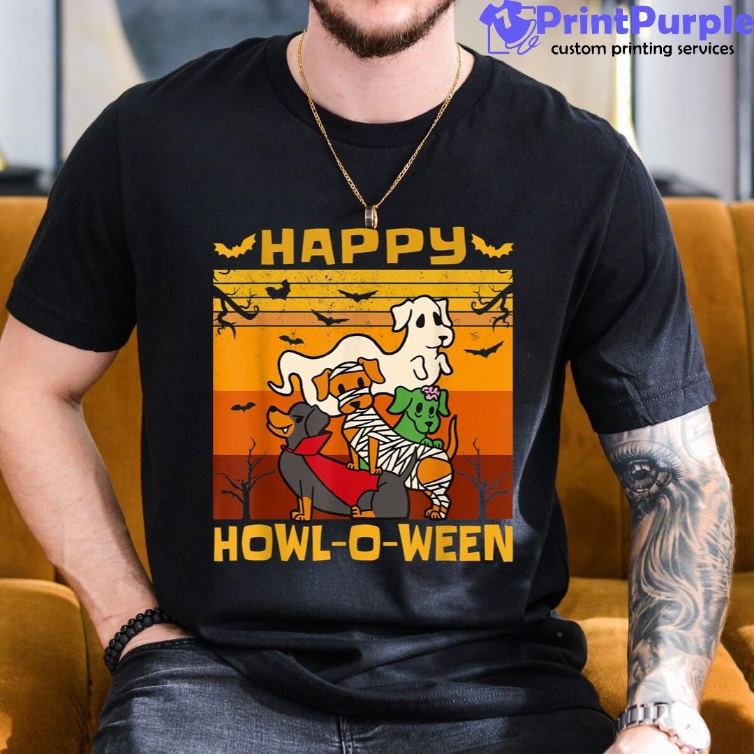 Happy Howl O Ween Dachshund Dog Halloween Shirt - Designed And Sold By 7Printpurple