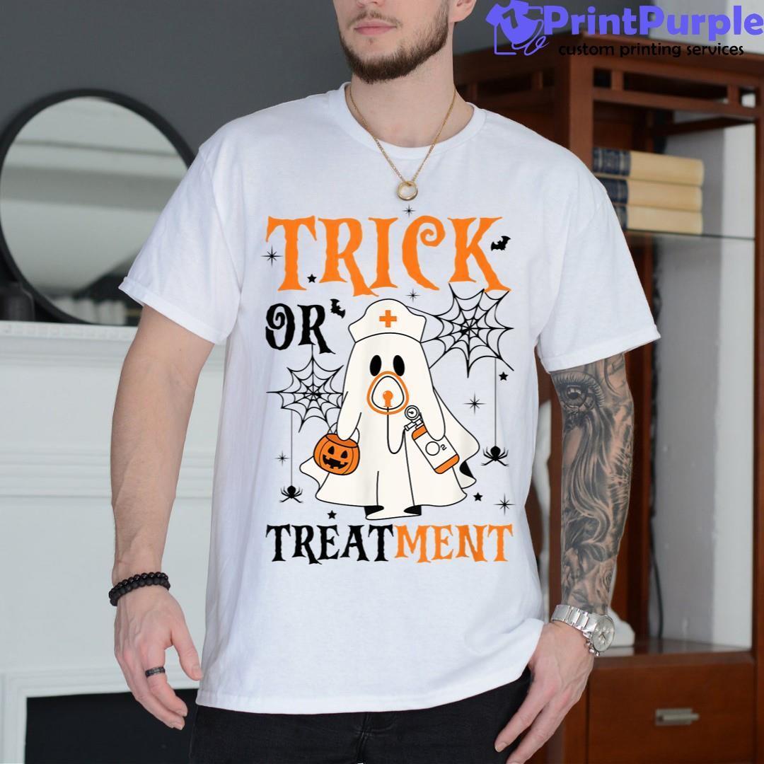 Trick Or Treatment Respiratory Therapist Nurse Halloween Shirt - Designed And Sold By 7Printpurple