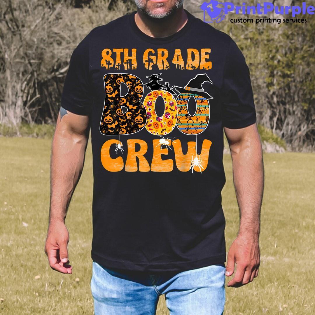 8Th Grade Boo Crew Vintage Halloween S For Teachers Shirt - Designed And Sold By 7Printpurple