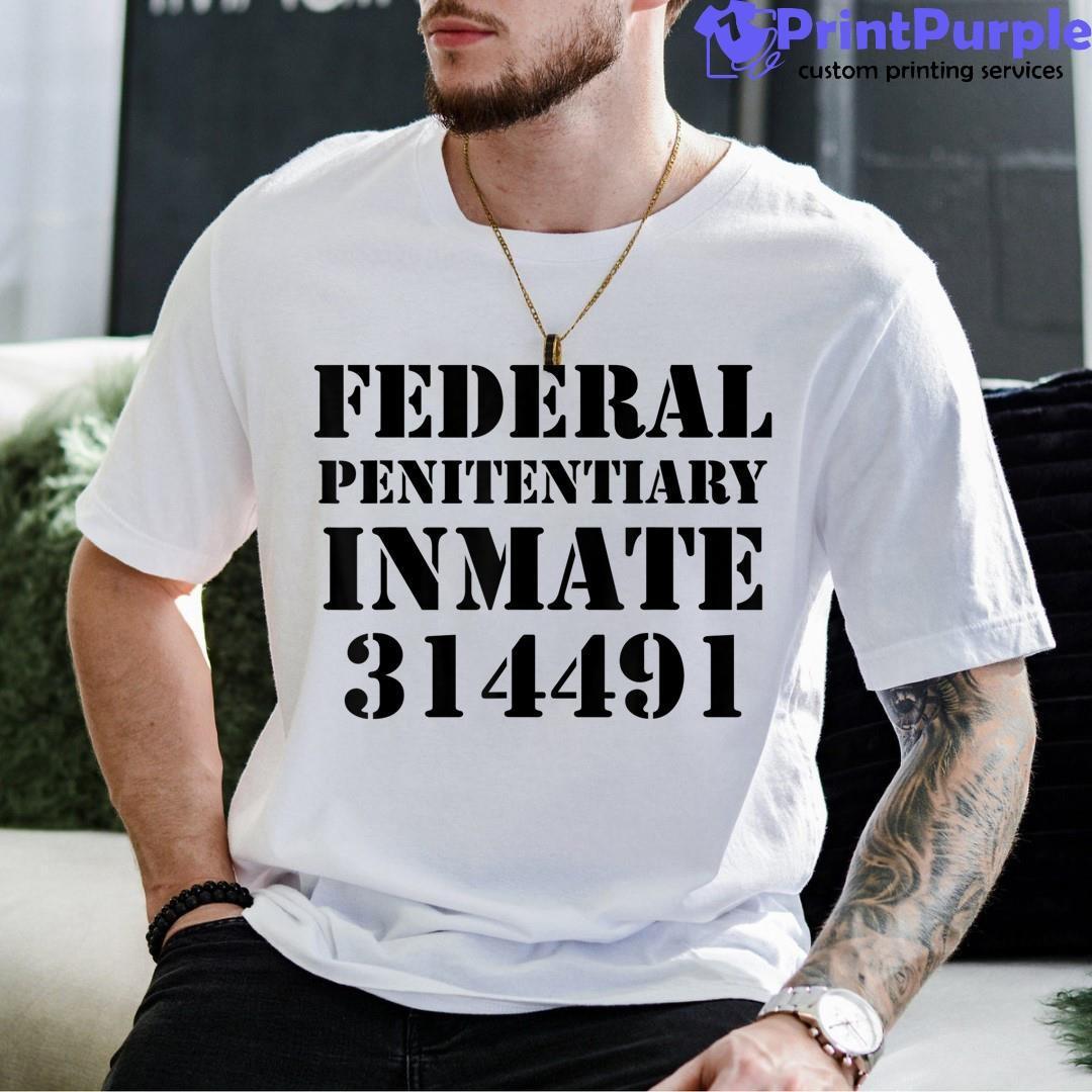 Federal Penitentiary Inmate Funny Halloween Prisoner Shirt - Designed And Sold By 7Printpurple