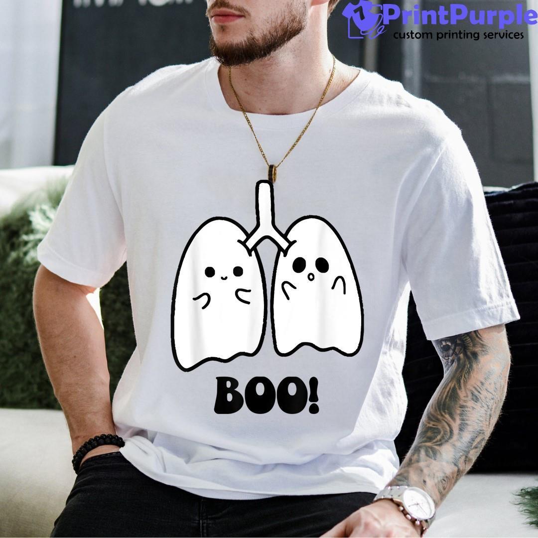 Funny Boo Lungs Ghost Halloween Respiratory Therapist Rt Shirt - Designed And Sold By 7Printpurple