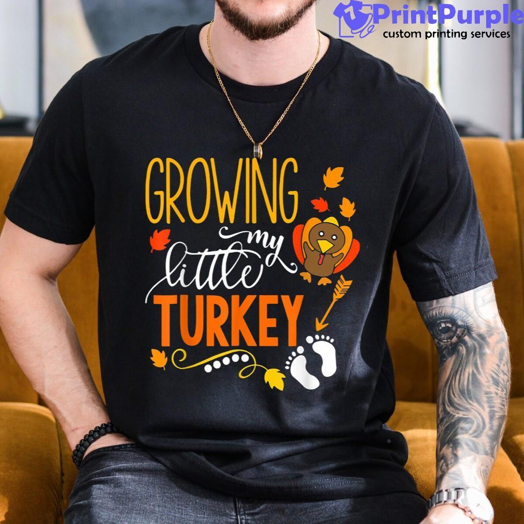 Pregnancy Announcement Thanksgiving Couples Matching Shirts