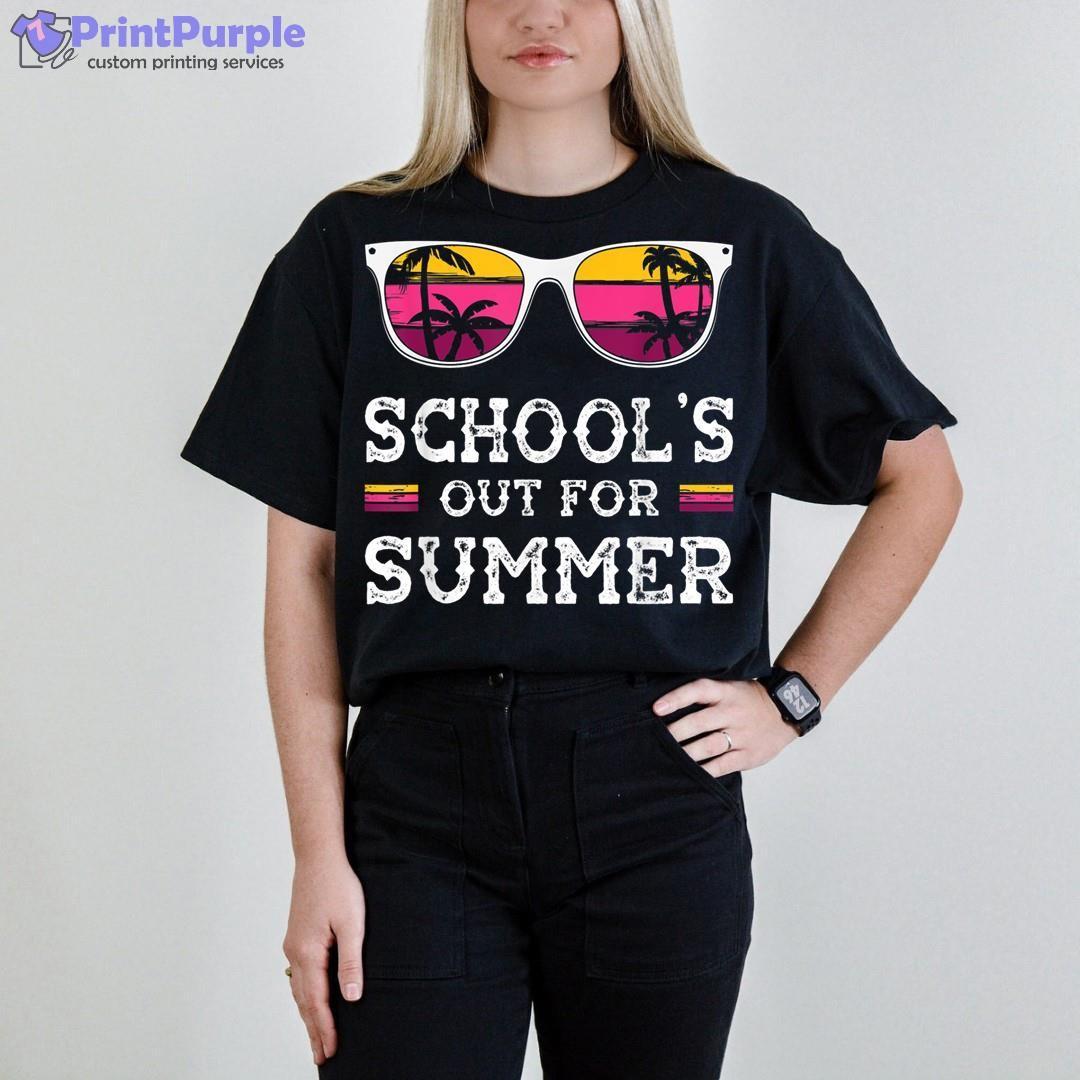 Personalized Teacher Shirts, Teacher Sunglass Vintage, Schools Out for  Summer Shirt, Teacher Summer Shirt, Last Day of School Teacher Shirt