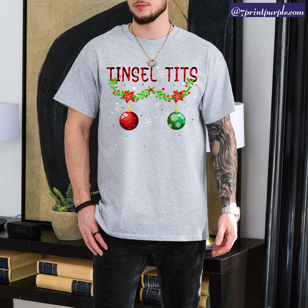 Funny Christmas Matching Couples Jingle Balls Tinsel Tits Unisex Shirt 7printpurple 0793