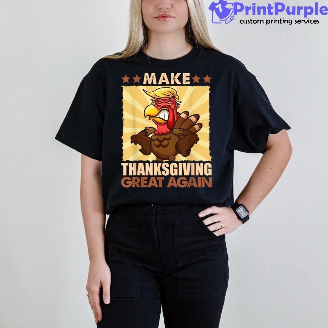 Make Thanksgiving Great Again Holiday Turkey 2024 Men's Tall T-Shirt