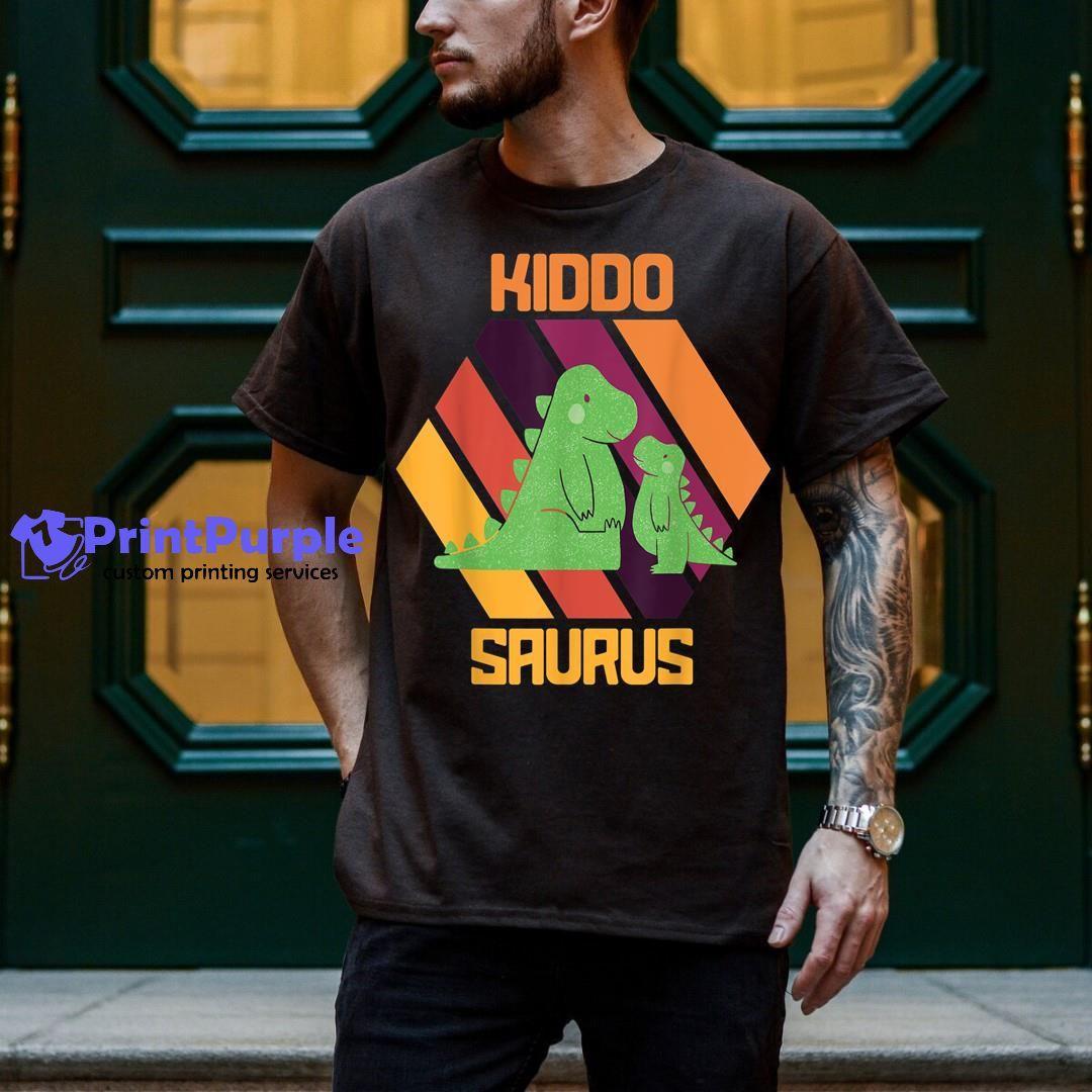Kiddosaurus T Rex Dinosaur Kiddo Saurus Cute Family Matching Shirt - Designed And Sold By 7Printpurple