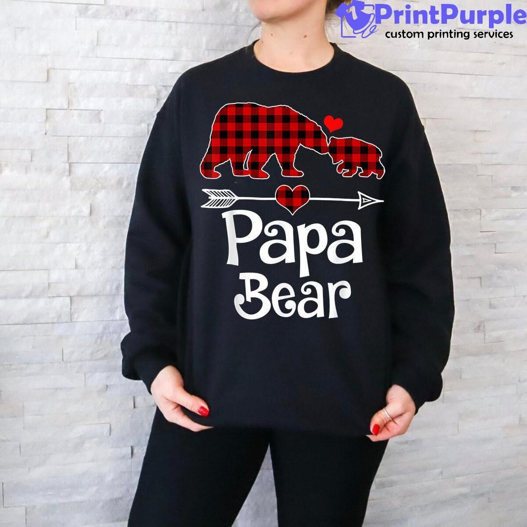 New PAPA BEAR Buffalo Plaid Flannel Father39;s Day Christmas Gift