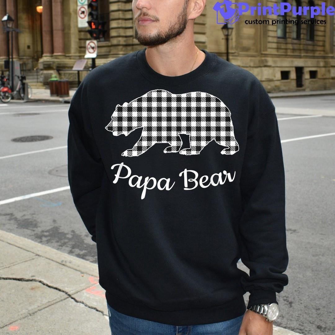 New PAPA BEAR Buffalo Plaid Flannel Father39;s Day Christmas Gift