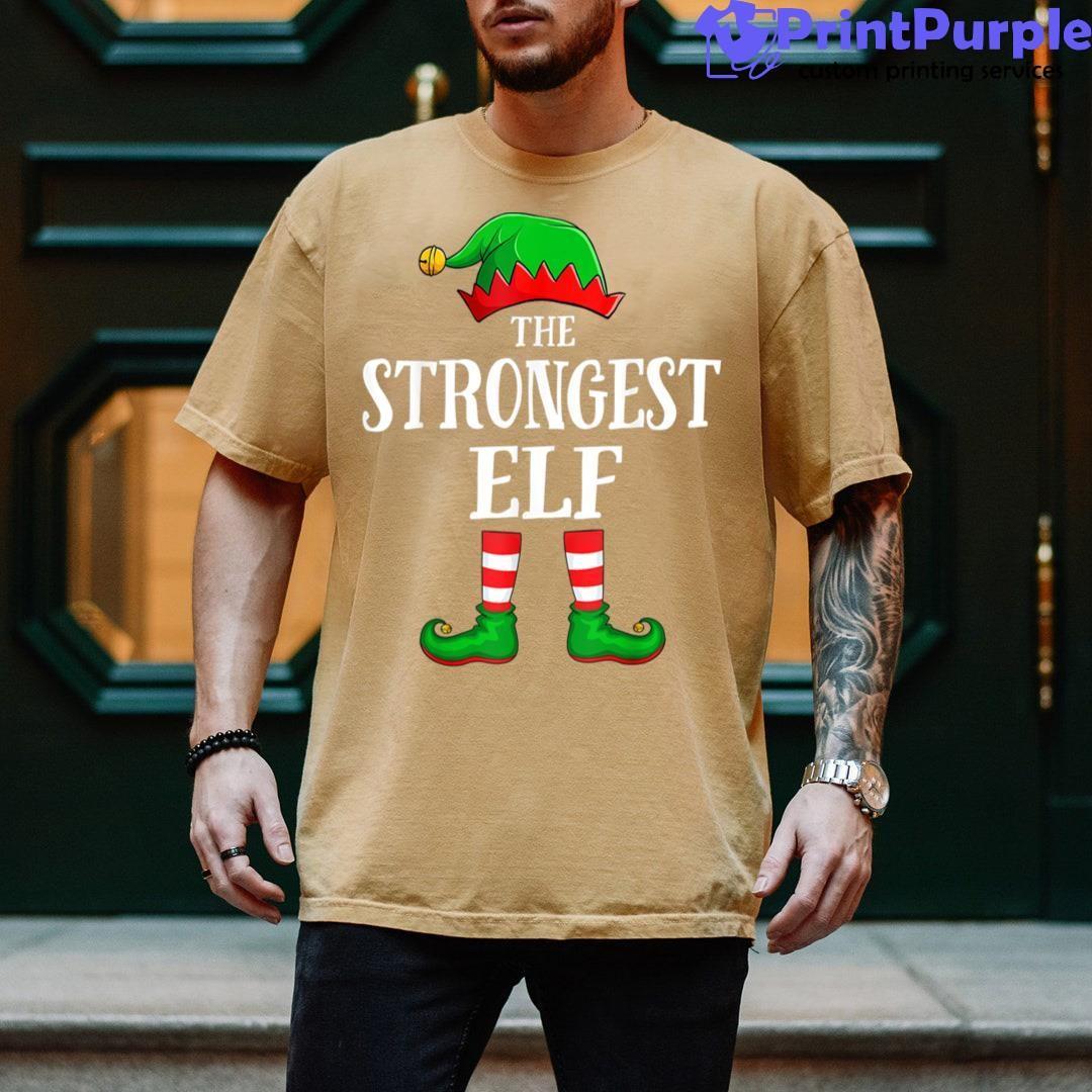 Strongest Elf Matching Family Group Christmas Funny Shirt - Designed And Sold By 7Printpurple
