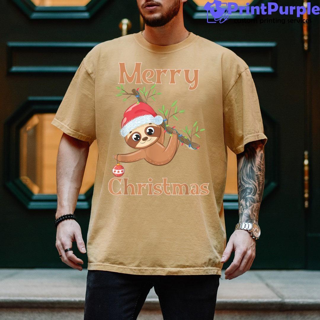 Sugar Cute Sloth Christmas Shirt - Designed And Sold By 7Printpurple