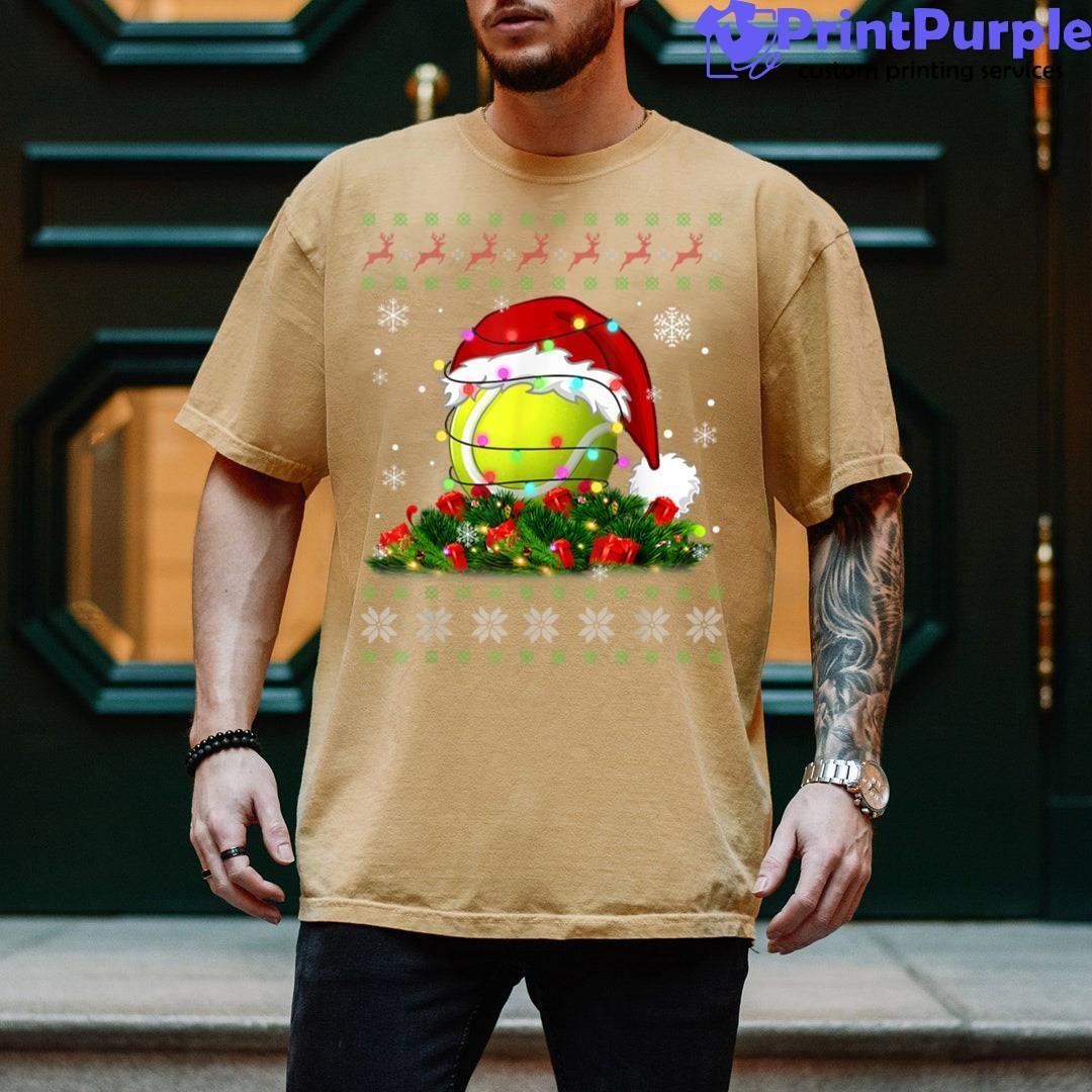 Tennis Ugly Sweater Christmas Pajama Lights Sport Lovershirt - Designed And Sold By 7Printpurple