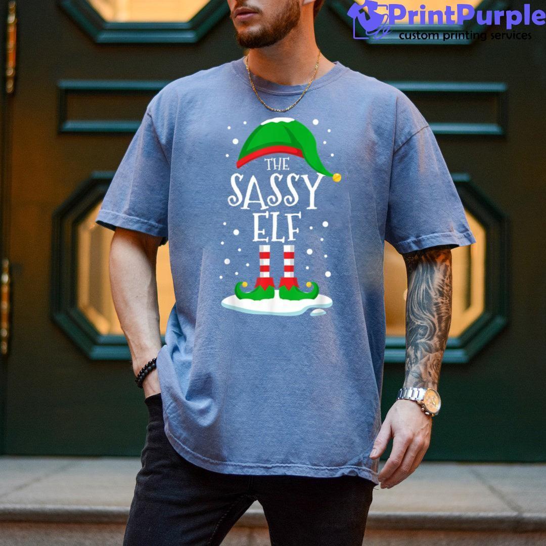 The Sassy Elf Christmas Family Matching Xmas Group Funny Shirt - Designed And Sold By 7Printpurple