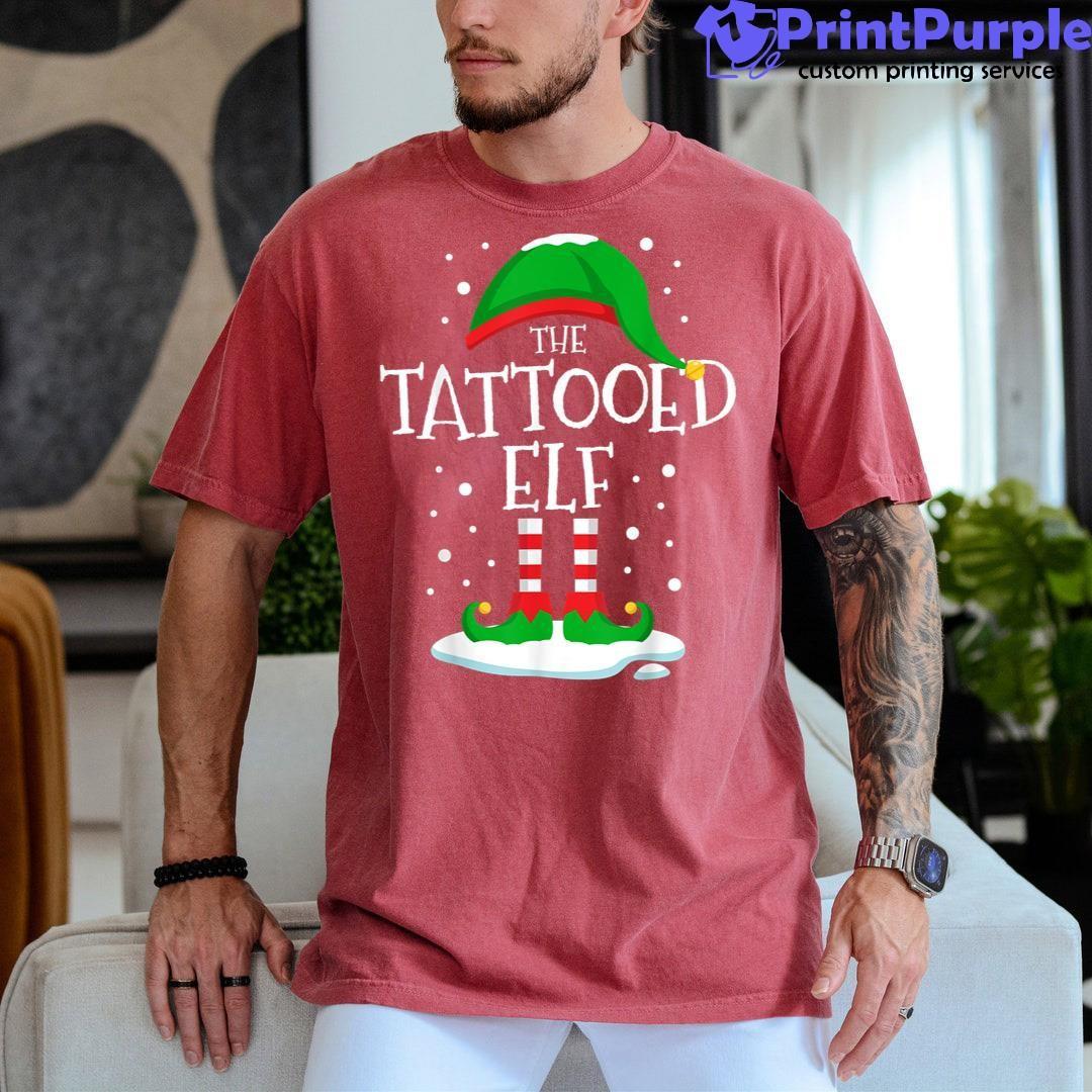 The Tattooed Elf Christmas Family Matching Xmas Tattoo Funny Shirt - Designed And Sold By 7Printpurple