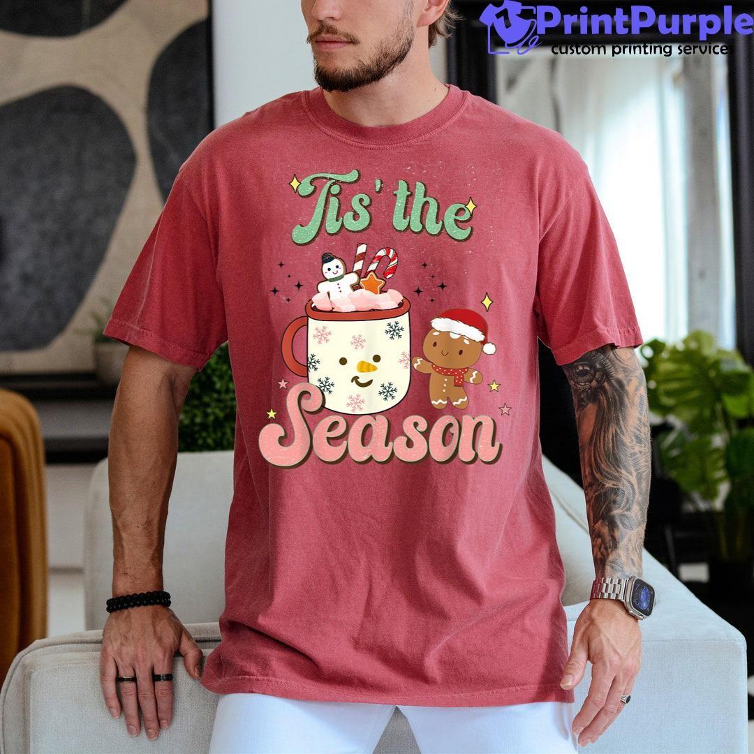 Tis The Season Christmas Hot Cocoa Gingerbread Cookie Pajama Shirt - Designed And Sold By 7Printpurple