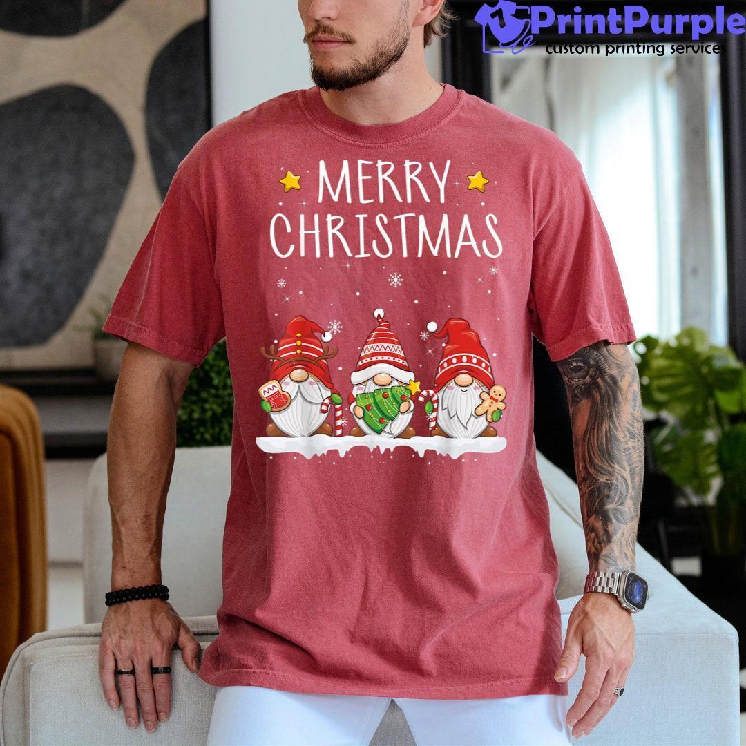 Ugly Christmas For Men Funny Three Gnomes Cookies Unisex Shirt - Designed And Sold By 7Printpurple