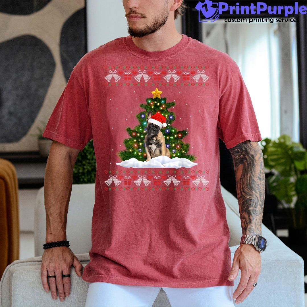 Ugly Sweater Christmas Lights Frenchie Dog Puppy Lovershirt - Designed And Sold By 7Printpurple