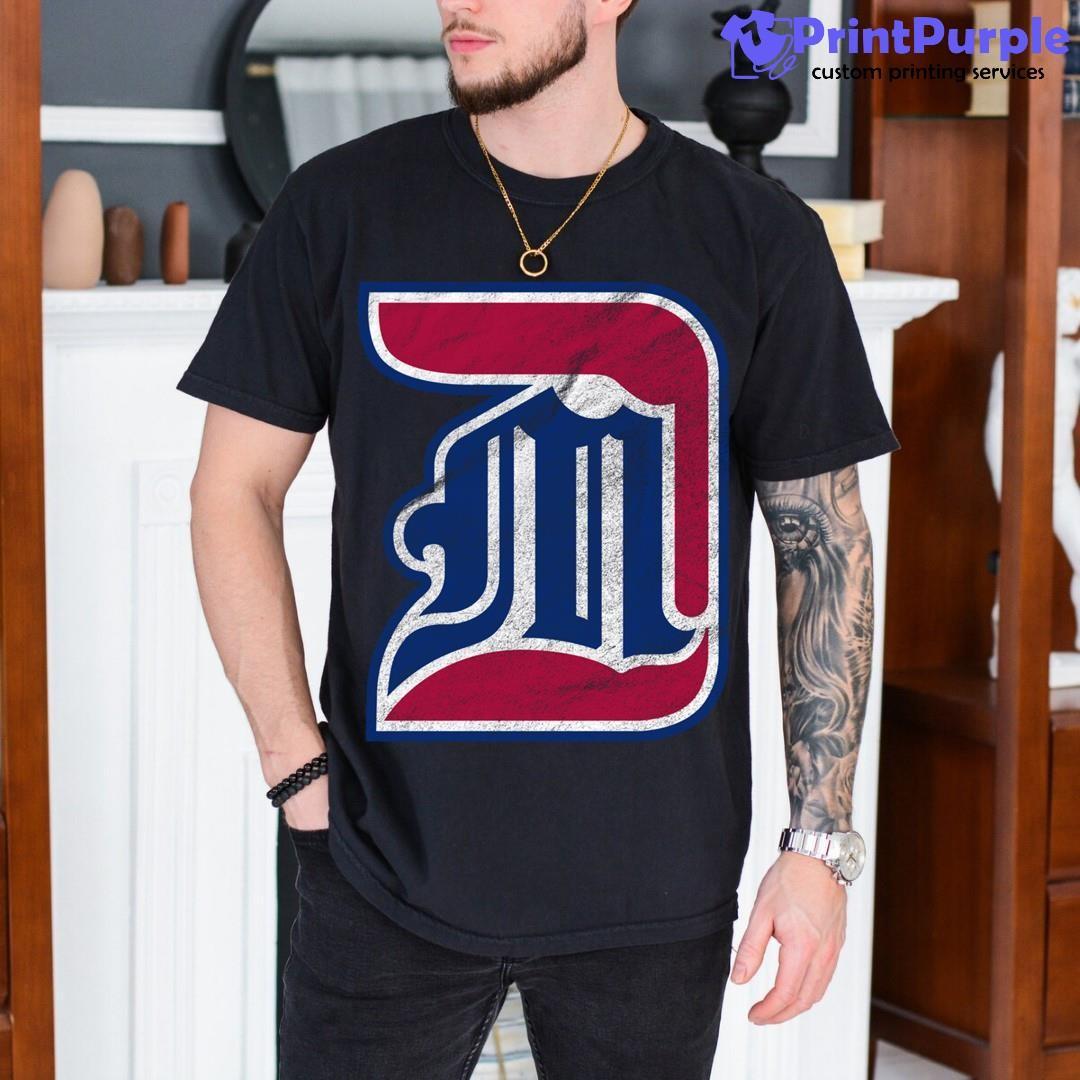 University Of Detroit Mercy Titans Distressed Primary » 7PrintPurple Shirt  for Sale