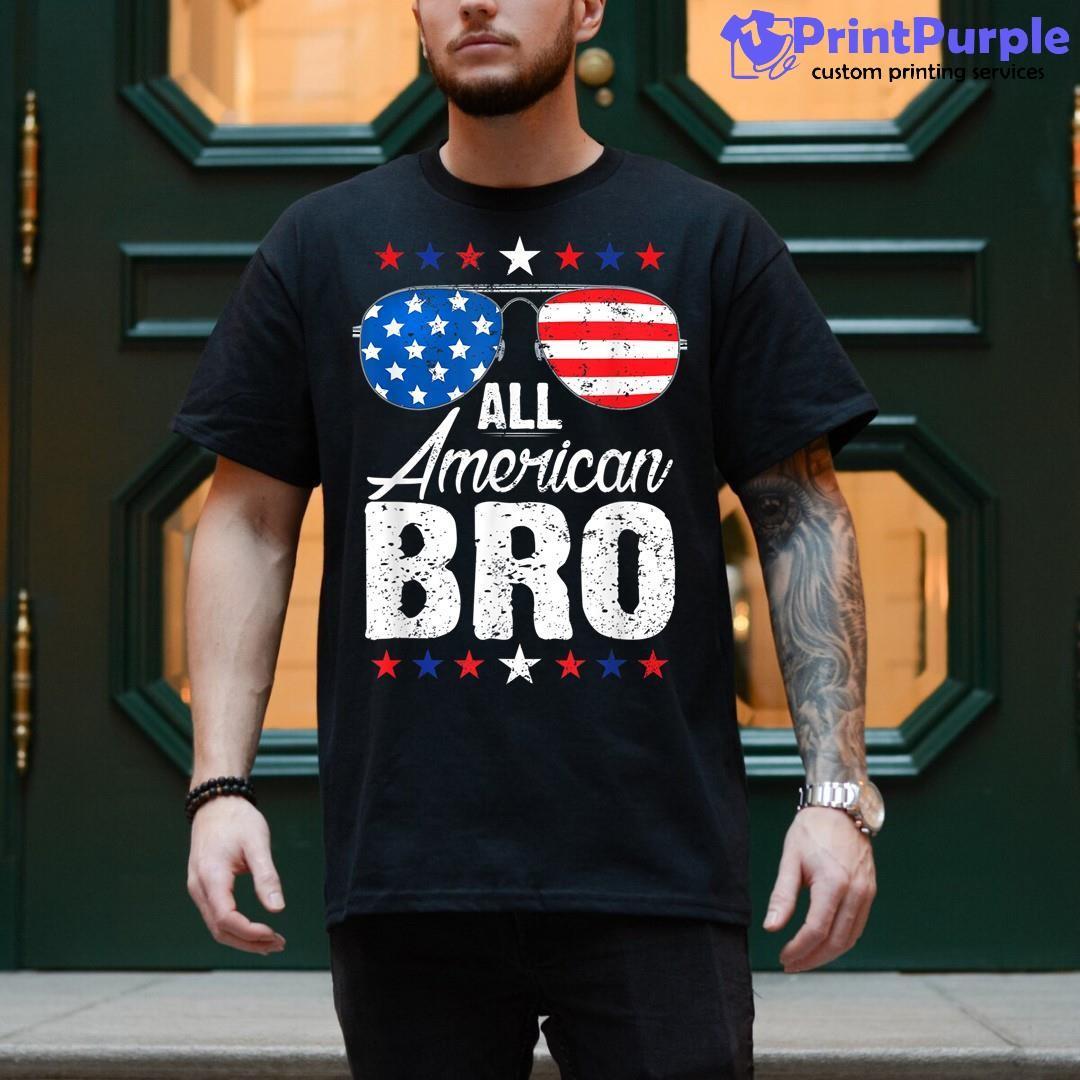 American Bro Sunglasses 4Th Of July Matching Men Unisex Shirt - Designed And Sold By 7Printpurple