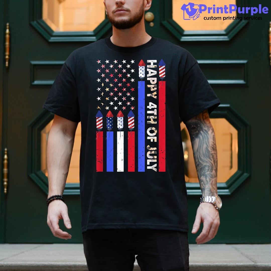 American Flag Happy 4Th Of July 2023 Patriotic Men Women Kid Unisex Shirt - Designed And Sold By 7Printpurple