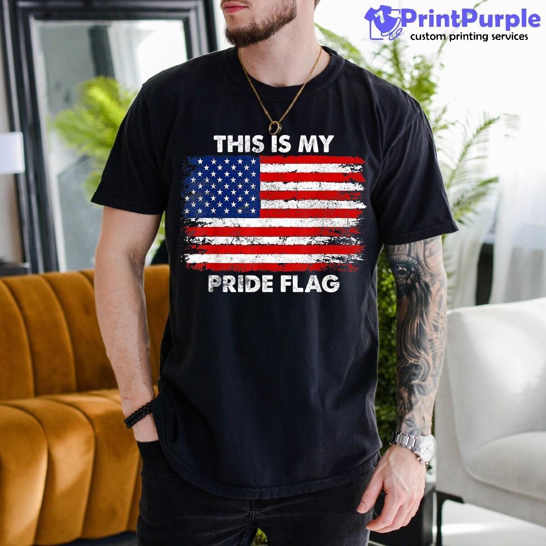 USA Patriotic 4th Of July American Flag My Pride Flag Premium T-Shirt