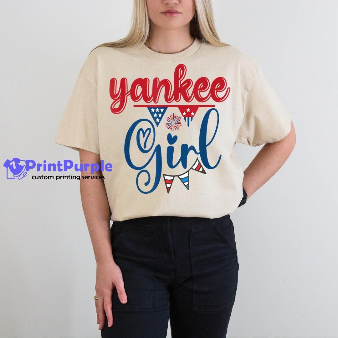 4th Of July Yankee Girl American Flag Fourth Shirt